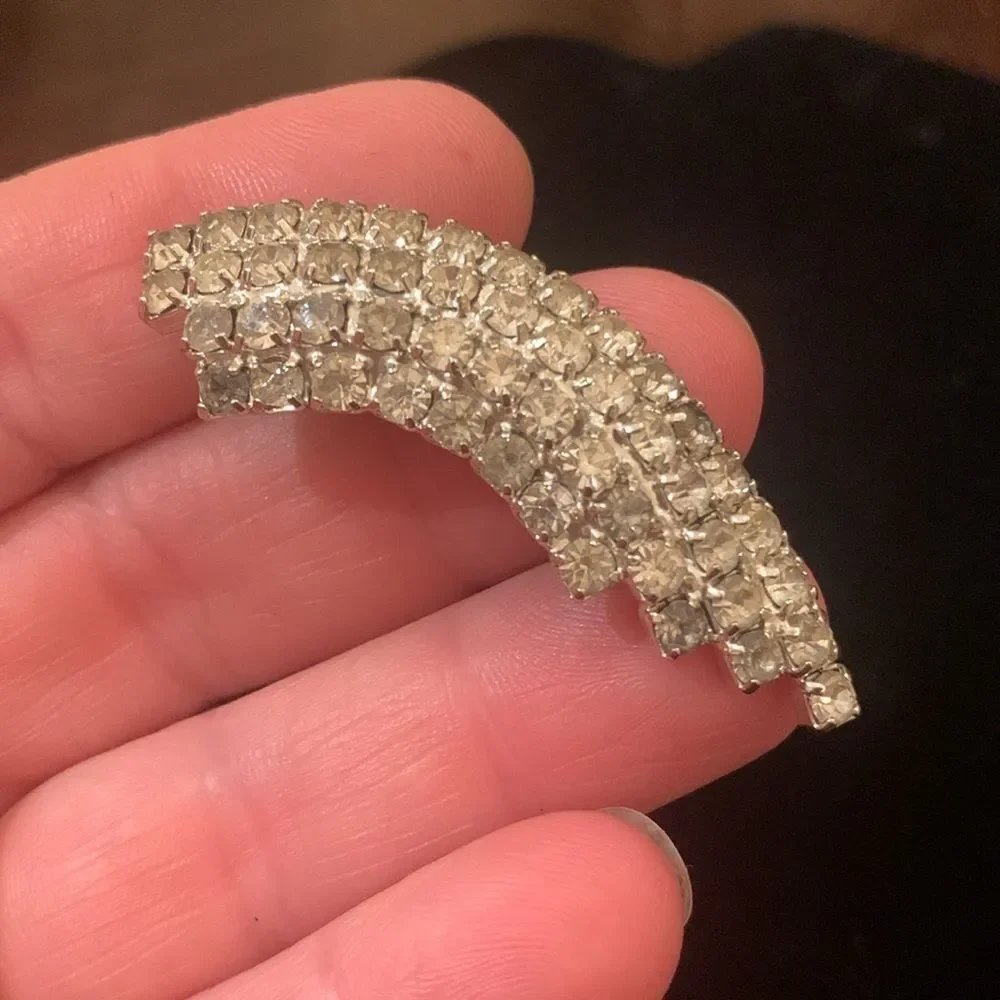 Vintage Rhinestone arch brooch
